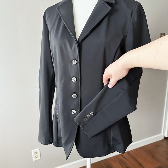 Romfh Bling Equestrian Show Coat Black w Swarovski Crystals Women's Size 10 - Picture 4 of 16